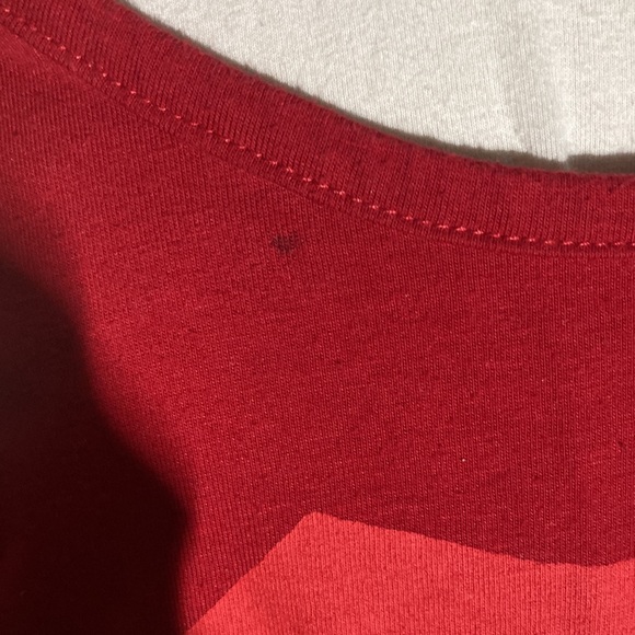 NiteNite Santa Face Size M Long Sleeve Red Night Shirt 60% Cotton 40% Polyester - Picture 4 of 6